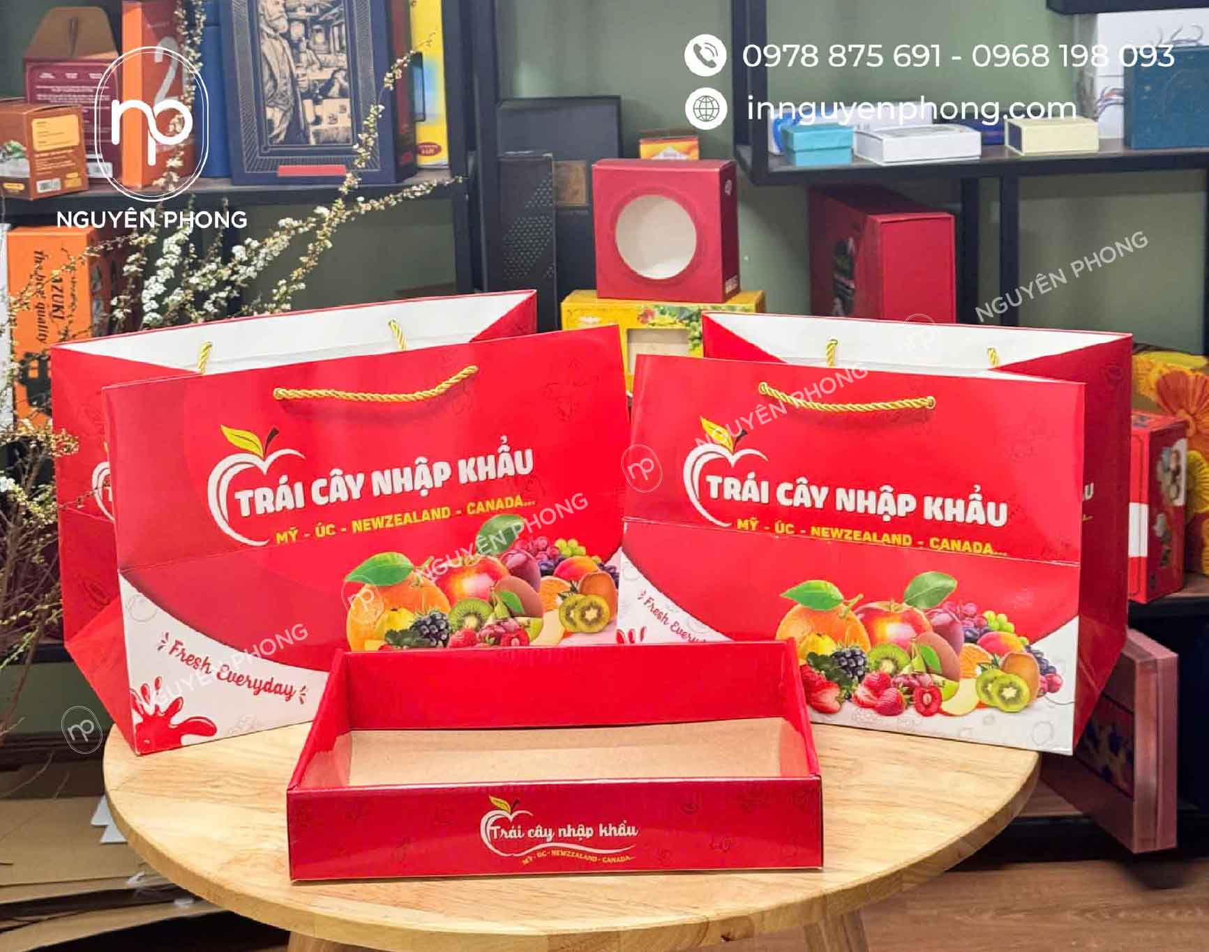 Mẫu túi giấy đựng trái cây bán sẵn thương hiệu 